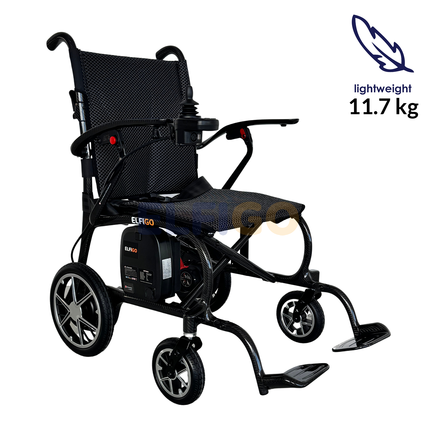 Ultra-Lite Carbon Electric Powered Motorised Wheelchair (11.7 kg)