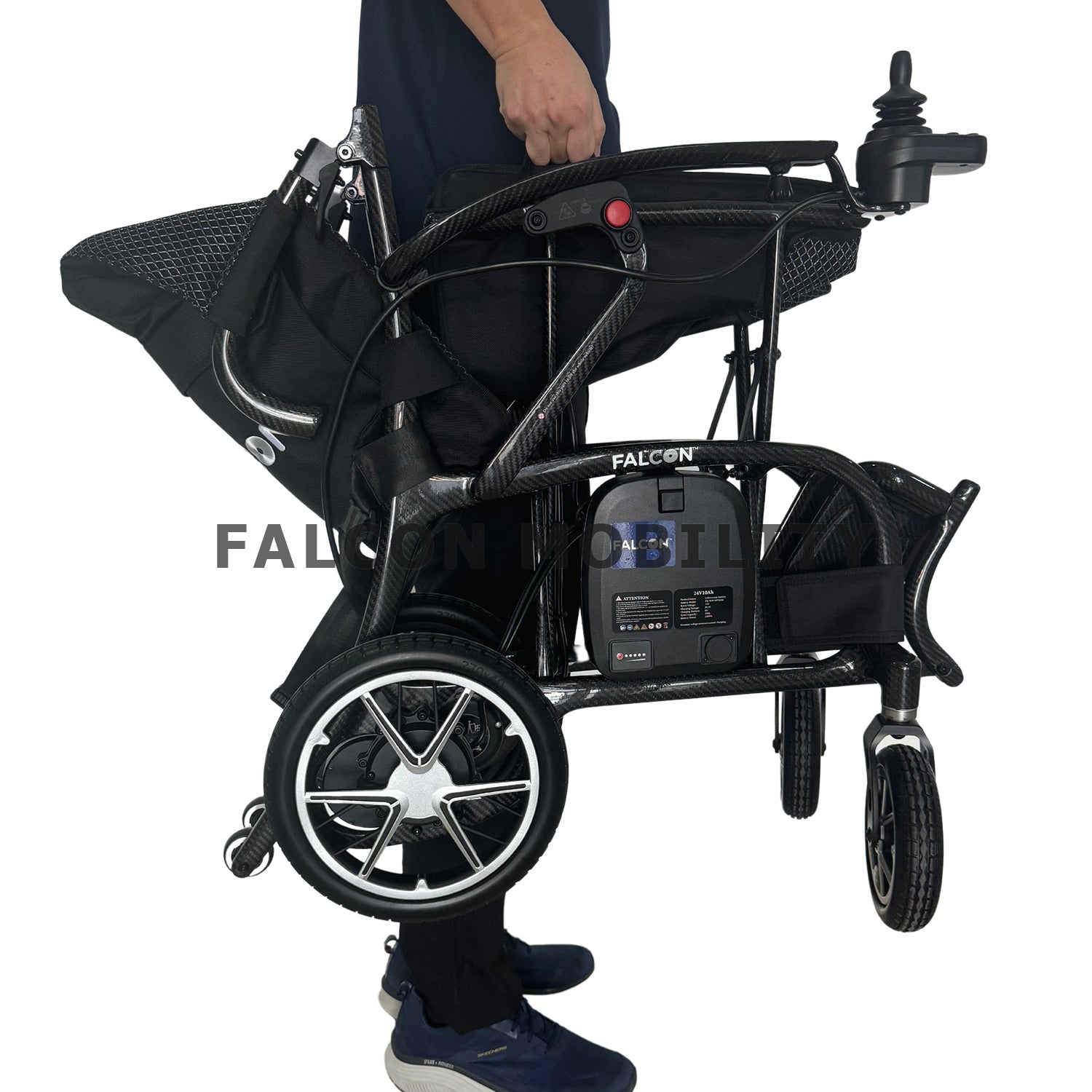 Ultra-Lite Carbon Motorised Wheelchair (11.7 kg) folded hand carry